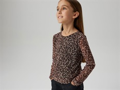 Name It top black with animal print  